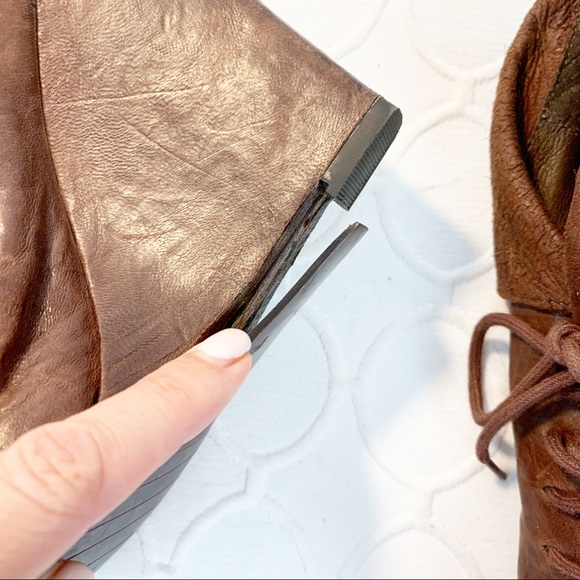 Sam Edelman Wedge Lace Up Booties 6M - Picture 4 of 6